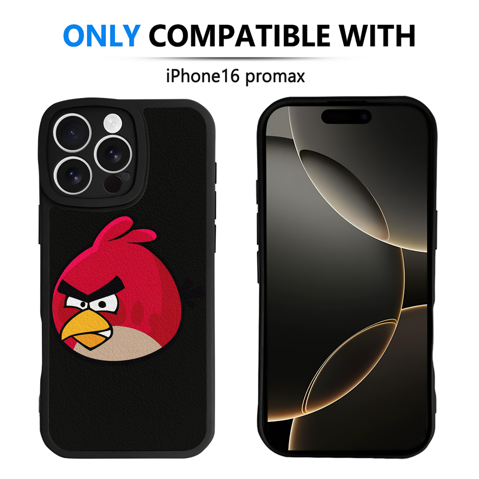 （画像用） Angry Birds アングリーバード 【iPhone 16シリーズ対応】シリコンスマホケース（レザー調） 材質：シリコン